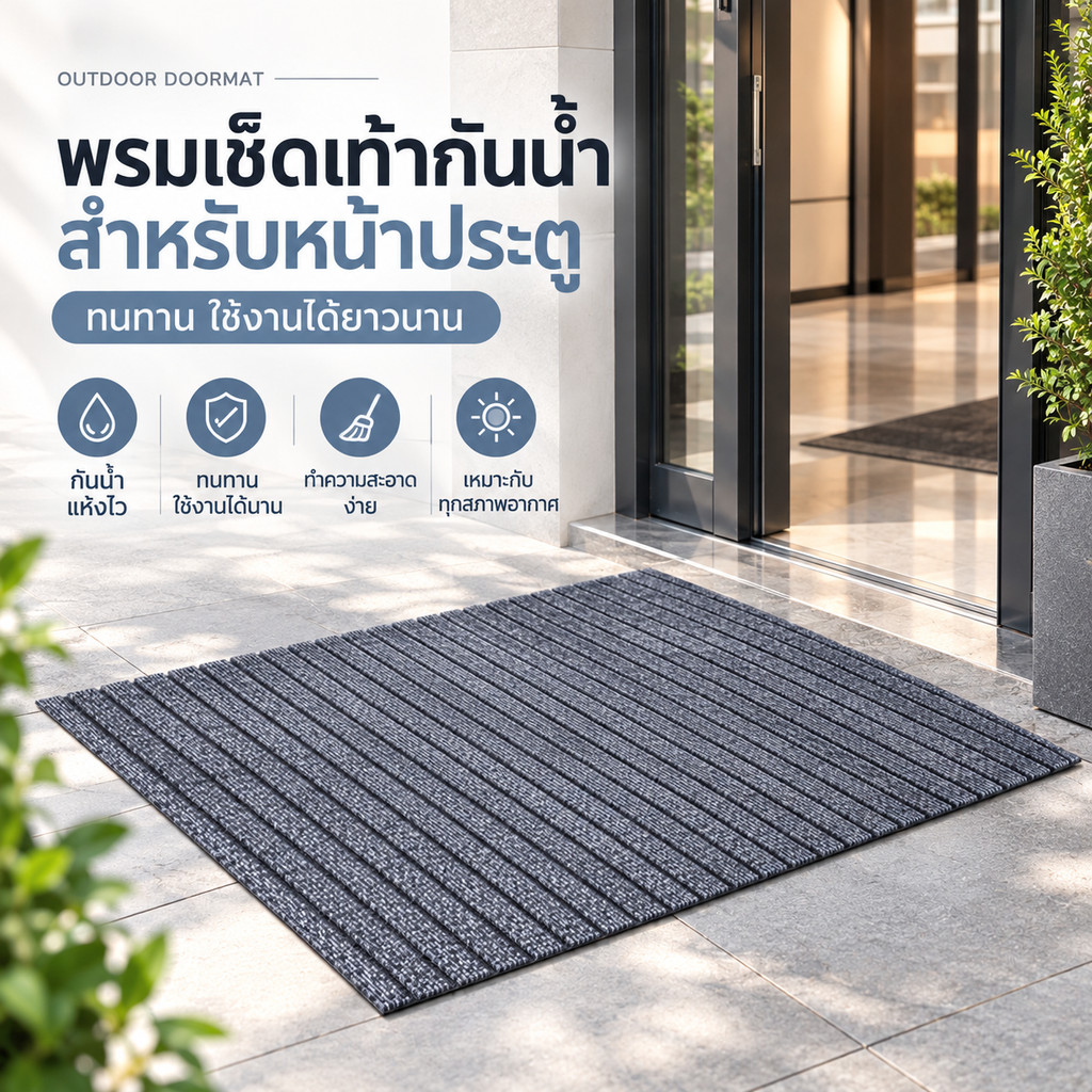 เสื่อประตู สำนักงานพรมปูพื้นไนลอนด้านหน้า ทางเข้าห้องครัวบ้าน เสื่อประตูห้องน้ำ