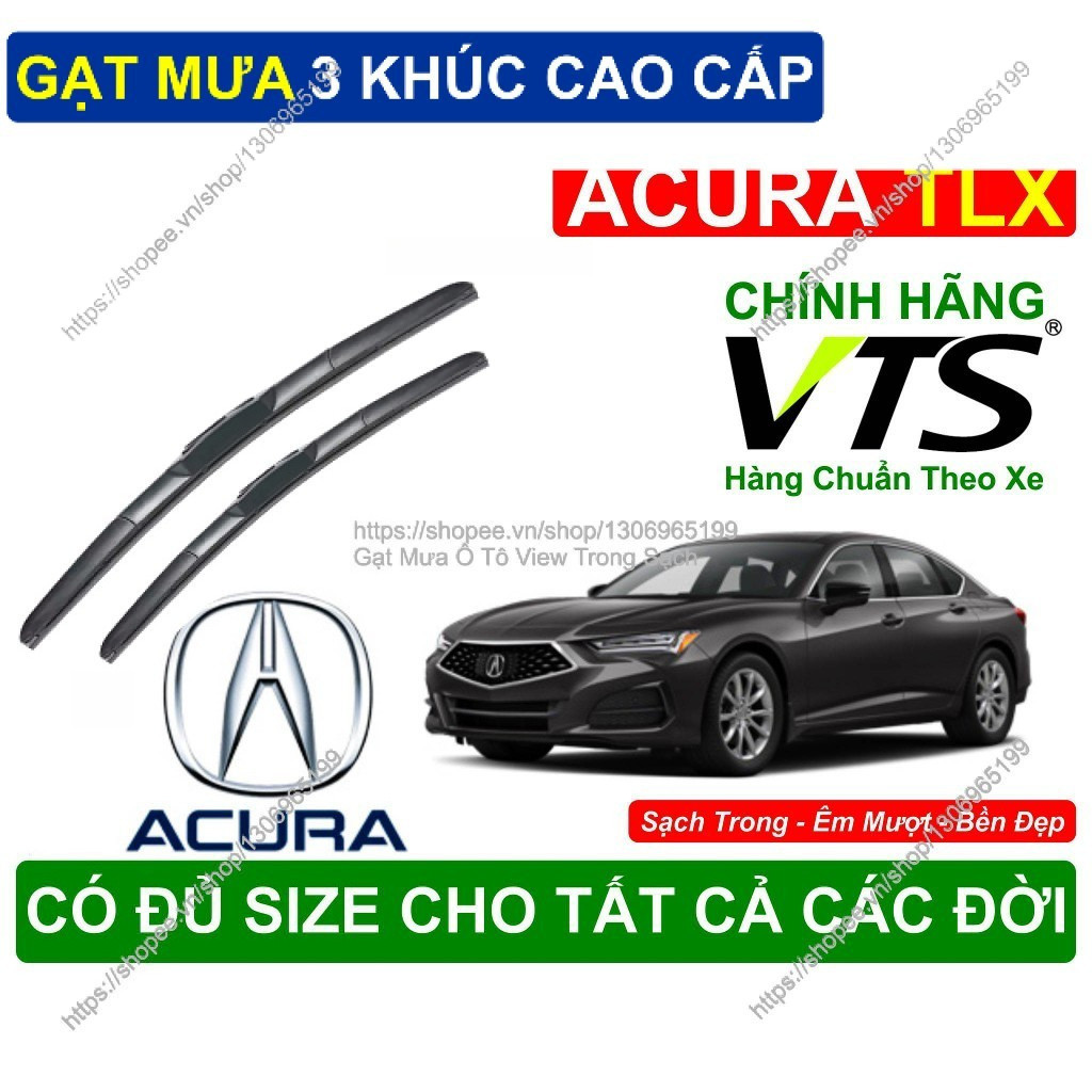 ACURA TLX 3-Segment ที่ปัดน้ําฝนคู่สําหรับรถยนต์ ACURA TLX มีให้เลือกทุกขนาดสําหรับรุ่น ACURA TLX