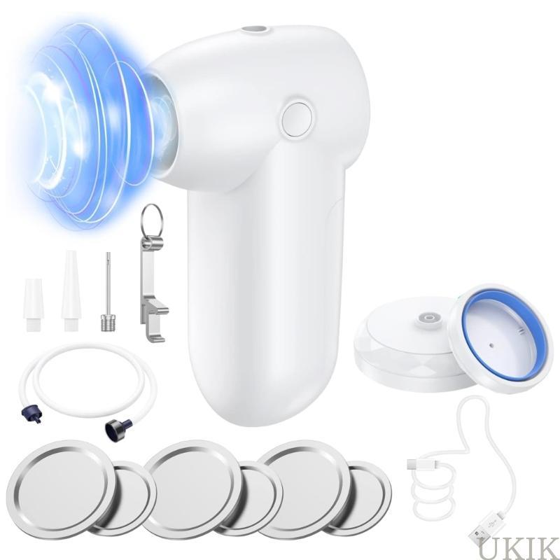 UKIK Electric Mason Jar เครื่องซีลสูญญากาศไร้สาย Mason Jar Sealer ชุดสูญญากาศ