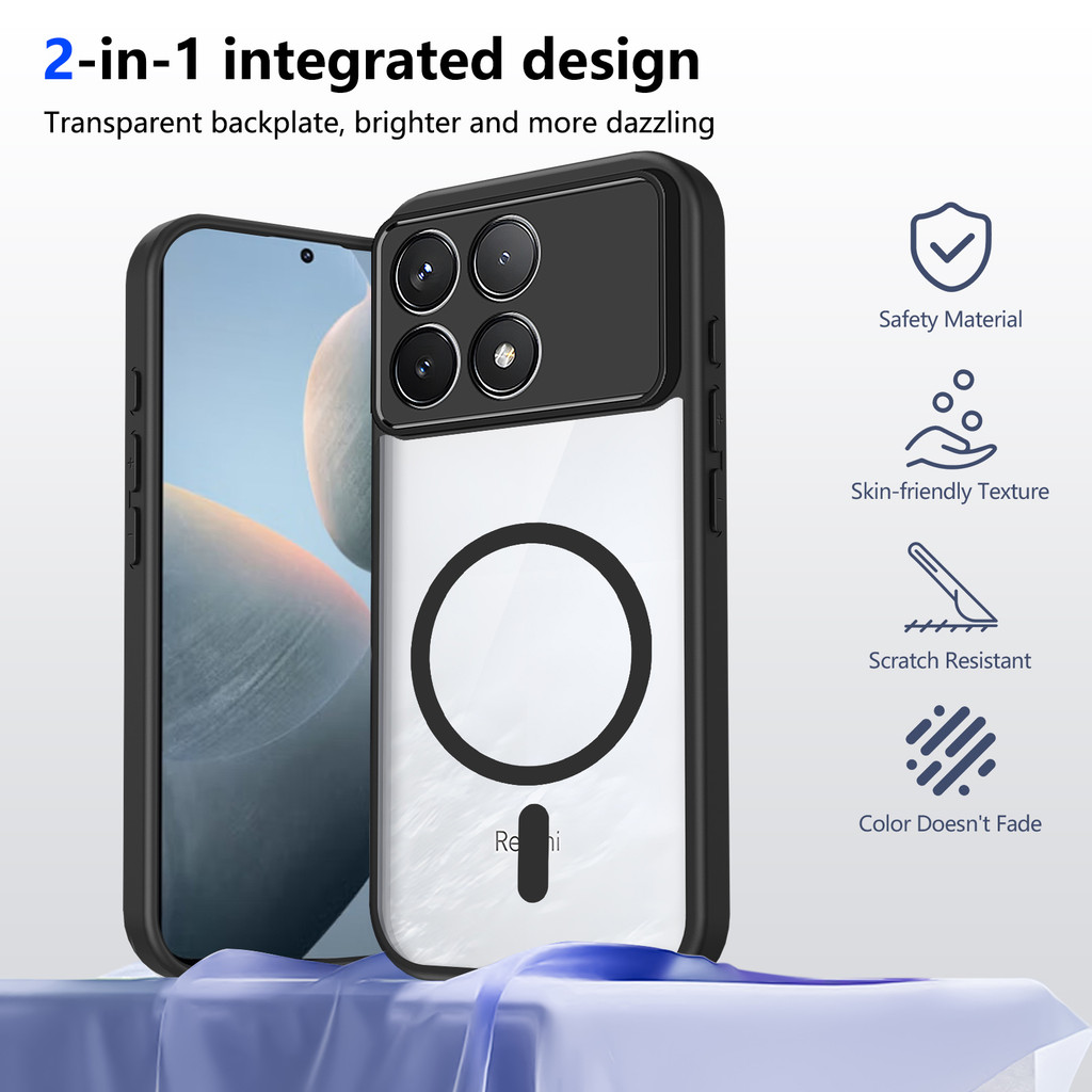 หรูหรา Ultra Thin Matte Clear Magnetic เคสโทรศัพท์สําหรับ Xiaomi Poco X8 Pro/X8 Ultra/F8 Pro/F8 Ultr