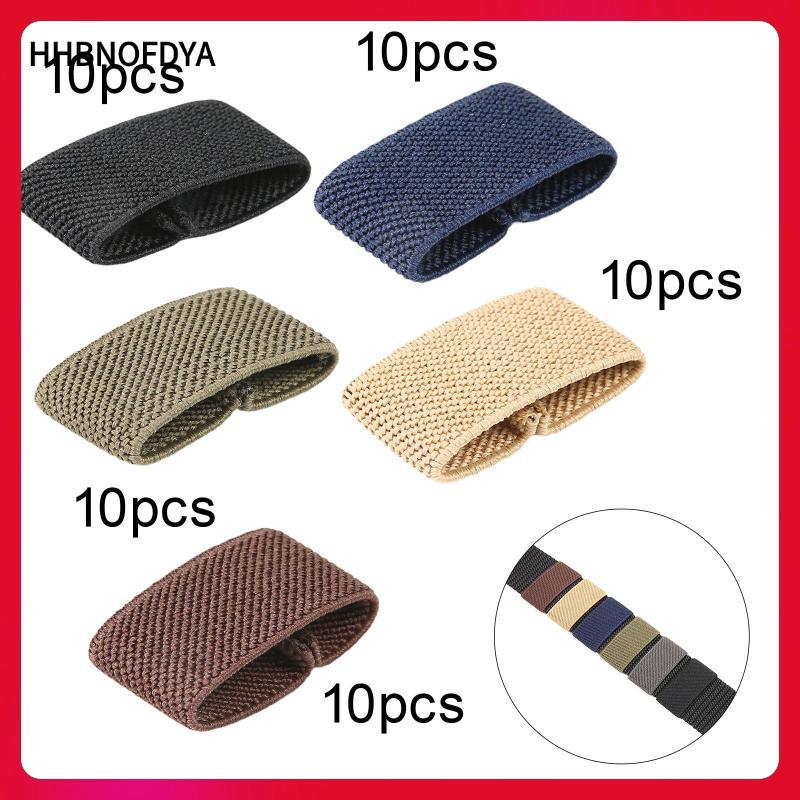 [hhbnofdya] 10 ชิ้นยืดหยุ่นเข็มขัดห่วงเข็มขัด Keepers สายรัด Retainers Band Organizer วัสดุไนลอนเหมาะสําหรับกระเป๋าเป้สะพายหลังสายรัดเข็มขัดอุปกรณ์เสริม