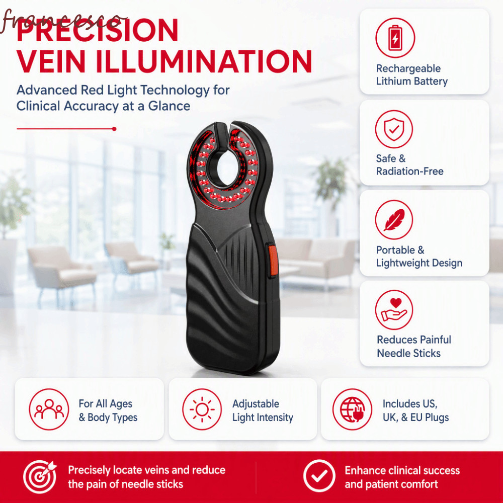 FRANCESCO Vein Viewer, ที่เชื่อถือได้ LED หลอดเลือดดํา Finder, แบบพกพาไม่มีรังสีชาร์จ Vein Finder เค
