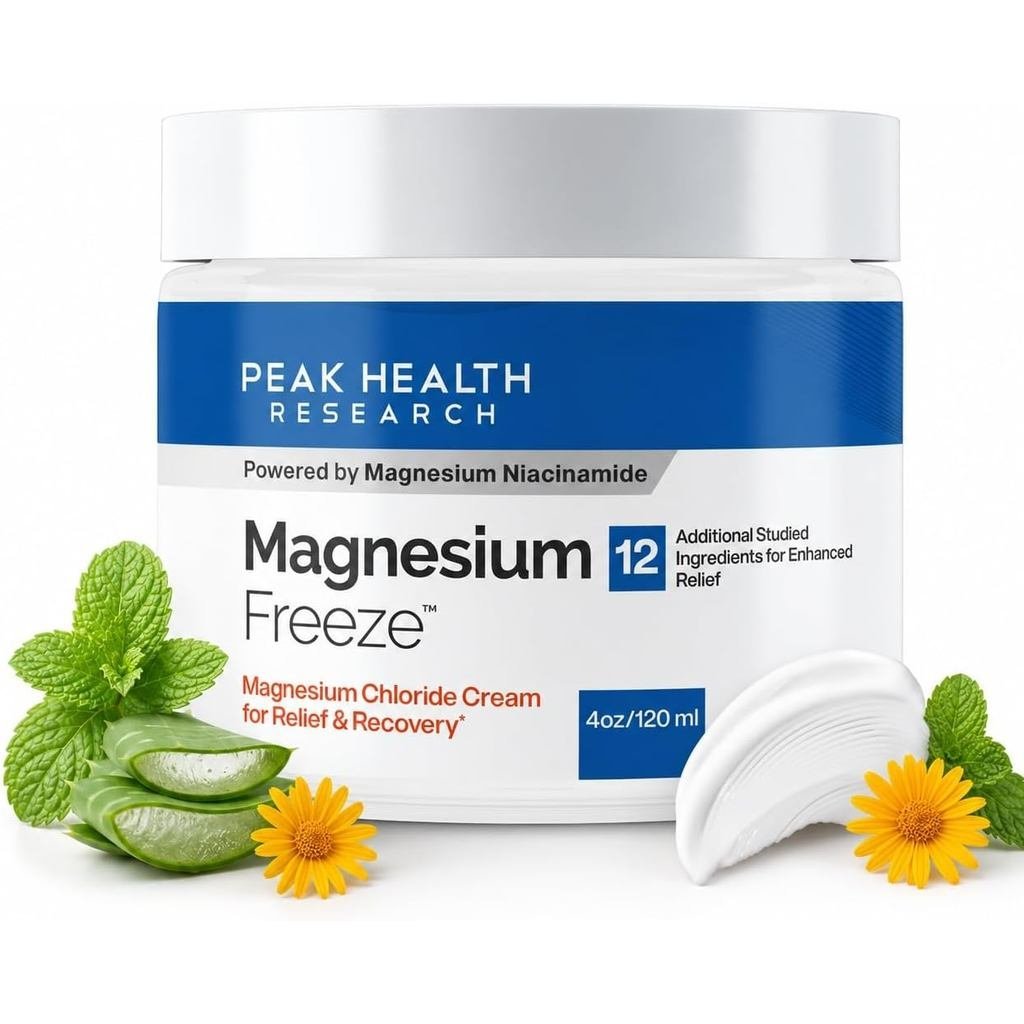 Peak Health Magnesium Niacinamide ze CreamFoot Health  | 12Botanical Blend Cooling Sensation NonGrea