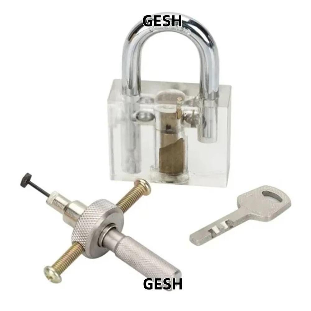 GESH Lock Disc Holder, With Metal Practice Keylock Lock Pick Tool, ประแจเครื่องมือทนทานต่อการสึกหรอ 