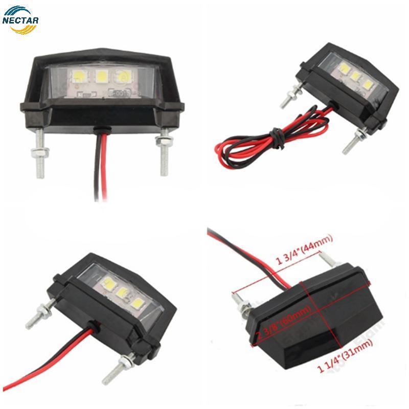 TAR รถจักรยานยนต์ 3 LED ด้านหลังไฟท้ายป้ายทะเบียนเบรคจํานวนแผ่นไฟท้ายขนาดเล็ก N