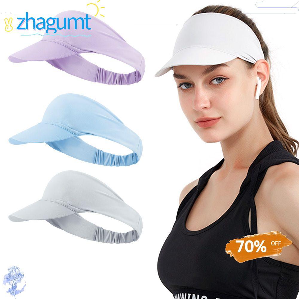 ZHAGUMT366 Sun Visor Golf Tennis Casual แบบพกพาน้ําหนักเบา Tie Dye Quick Dry