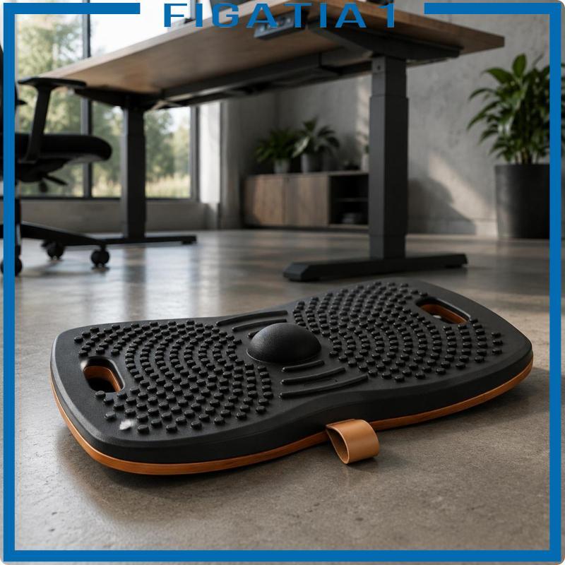 [figatia1] ไม้ Wobble Board ฐานไม้ Wobble Balance Board Stain-Resistant Ergonomic Foot Rocker