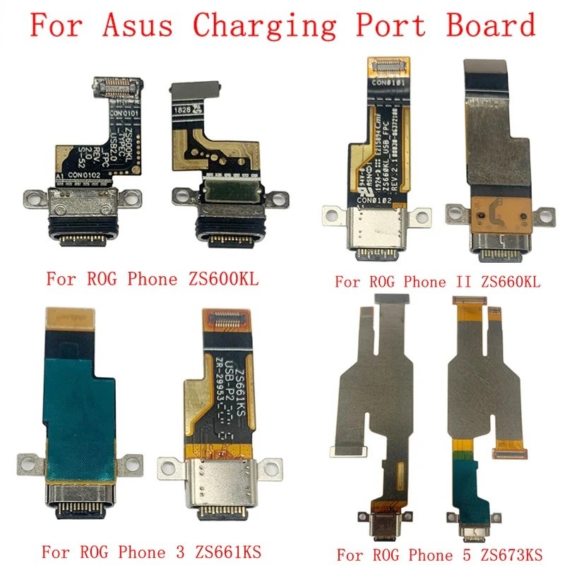 พอร์ตชาร์จ USB เชื่อมต่อ Flex Cable สําหรับ Asus ROG โทรศัพท์ ZS600KL II ZS660KL 3 ZS661KS 5 ZS673KS