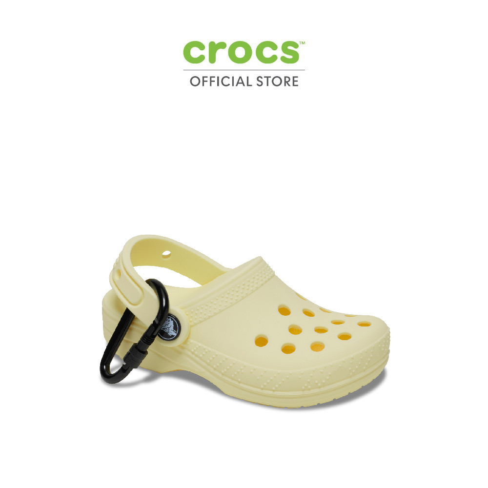 CROCS พวงกุญแจ CLASSIC CLOG POUCH BAG CHARM - YELLOW LIGHT