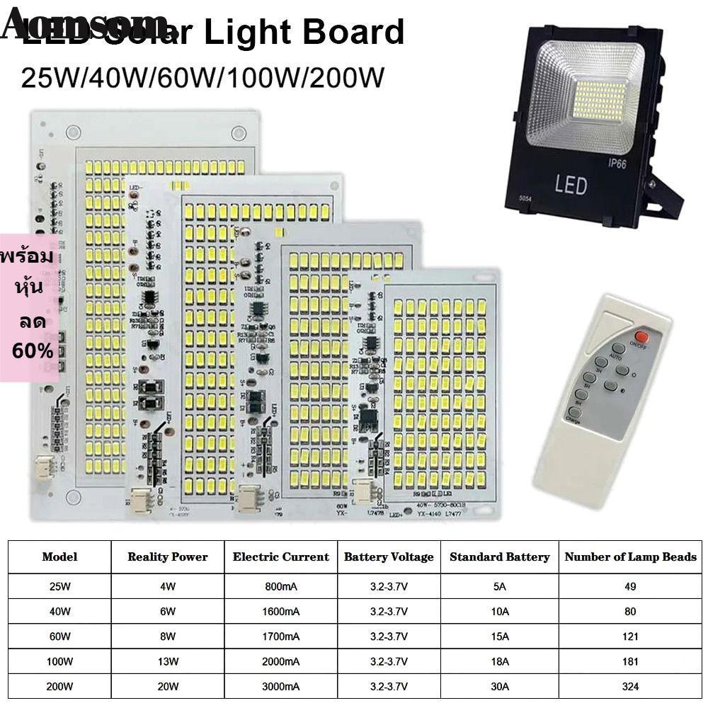 AOMSOM 1 ชิ้นแหล่งกําเนิดแสง, SMD5730 ความสว่างสูง LED Light Board, 25/40/60/100/250 วัตต์พร้อมรีโมทคอนโทรลแสงสีขาวรีโมทคอนโทรล Floodlight
