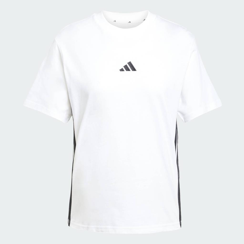 adidas Lifestyle Essentials 3-Stripes Cotton Tee Women White JD0844
