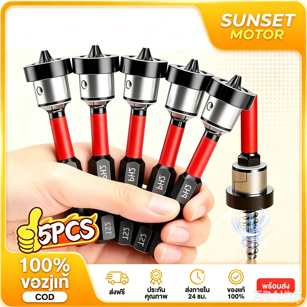 ⚡🔥5pcs professional ไขควงแม่เหล็กบิตสําหรับ diy/home repair | เหล็กโครมวานาเดียม 5x1.5ซม | เหมาะกับสว่านไร้สาย/มือ