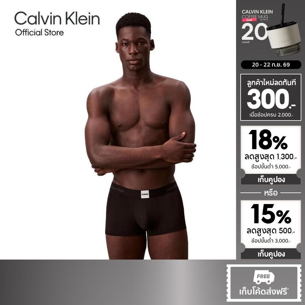 CALVIN KLEIN กางเกงในผู้ชาย Icon Logo Graphic ทรง Low Rise Trunk รุ่น NB4440 UB1 - สีดำ