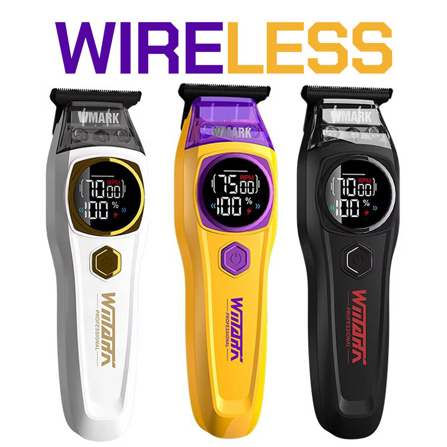 WMARK NG-8204 8000RPM ไร้สายชาร์จผมผู้ชาย Trimmer Professional Clipper Trimmer สําหรับร้านตัดผม DLC 