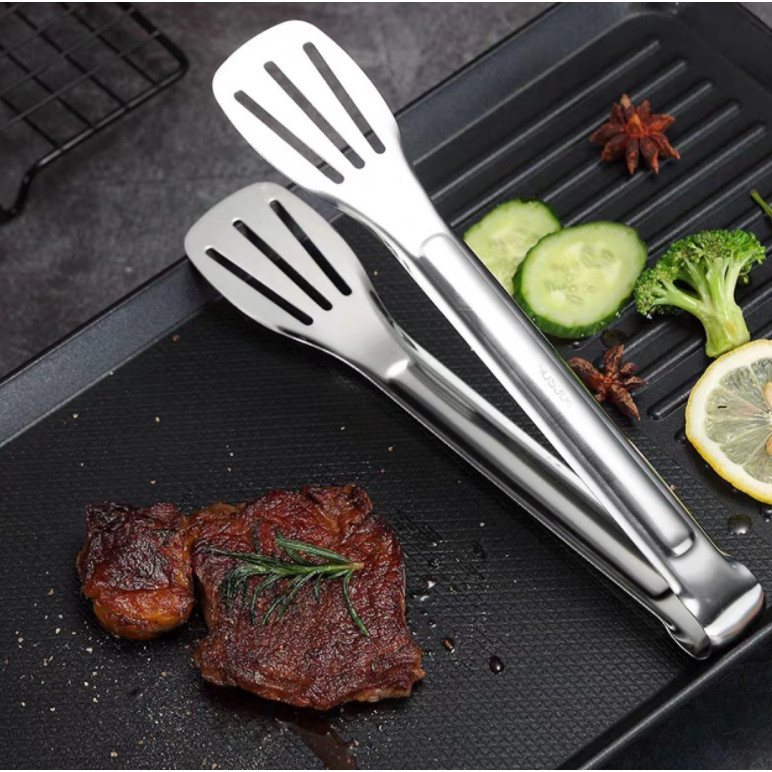 สแตนเลสที่หนีบบาร์บีคิวเกาหลีที่หนีบอาหารบาร์บีคิวที่หนีบอาหารบุฟเฟ่ต์ที่คีบเนื้อเกาหลีที่คีบเนื้อย่าง - รูปที่ 5