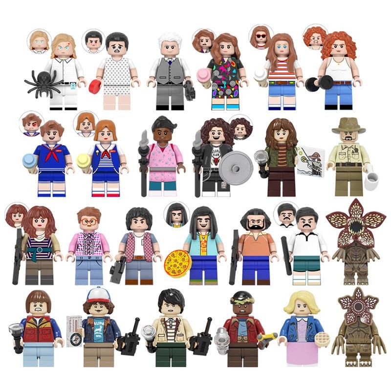 ขายร้อนในประเทศการศึกษาแปลกเรื่องราวละครอเมริกันคว่ําโลก Mike Eleven Piranha ประกอบอาคารบล็อก Minifi