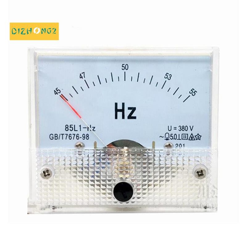 [dizhong2]85L1-HZ Square Pointer Type AC 380V Analog Panel Frequency Meter Tester Gauge Hertz Indica