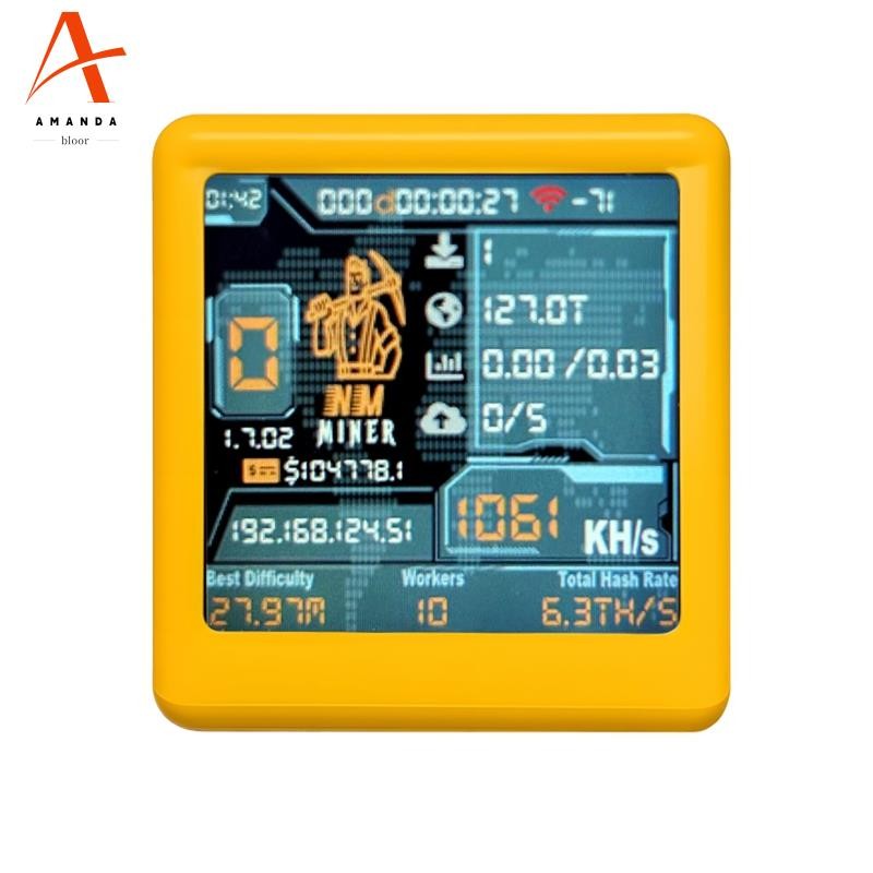 BTC SOLO Lotterys Miner 1060/S Hashrate Nerdminer V2 NM สมาร์ททีวี ESP32 Low Power Silent Operation 