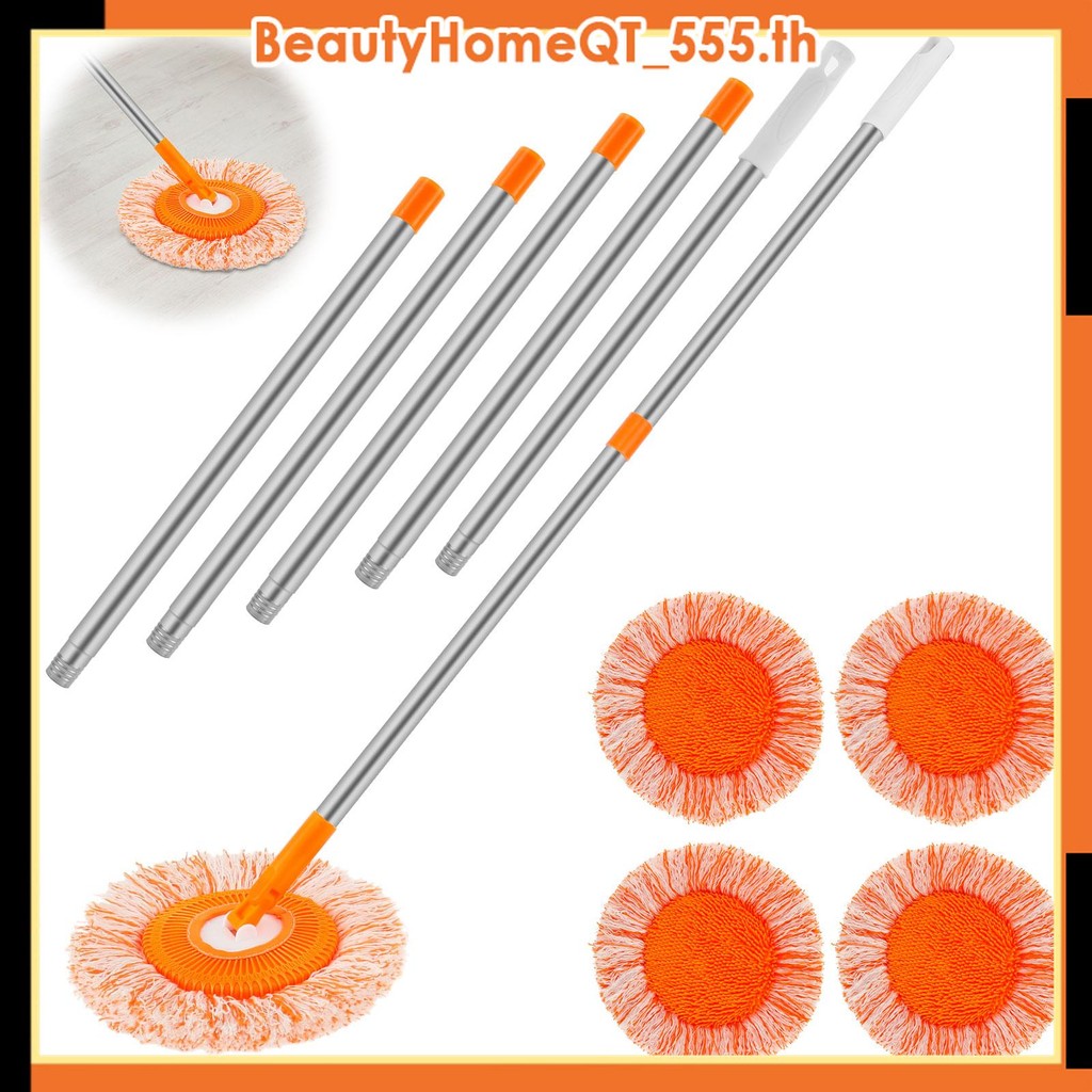 Wall Cleaner Mop 5 Mop ผ้า Super ดูดซับเพดาน Mop Cleaner รอบฝุ่นผนังแห้งและเปียกทําความสะอาด Mop SHO