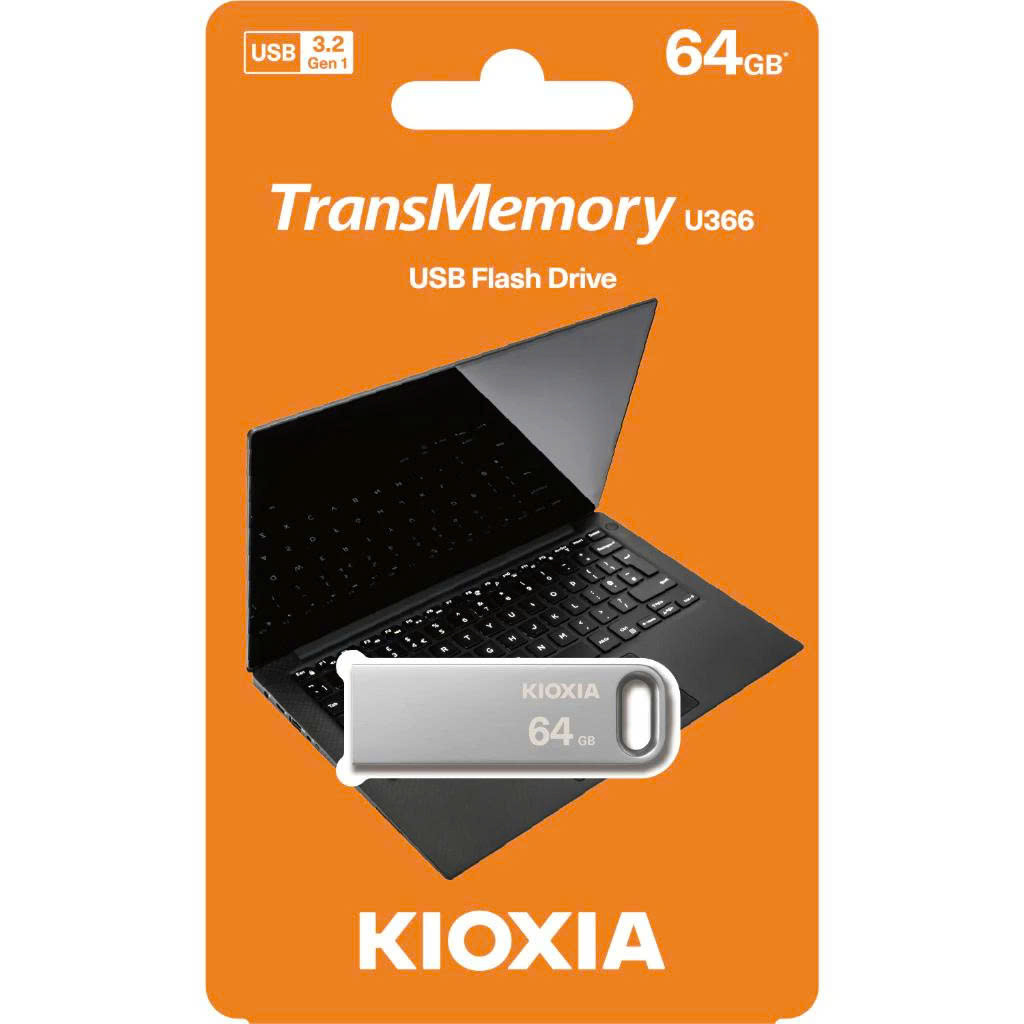 USB 3.2 GEN1 KIOXIA U366 เคสโลหะ 64GB ขนาดเล็กสุด สะดวก - ของแท้