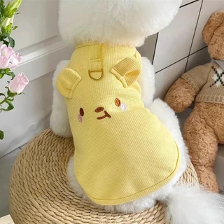 PetStore🔥พร้อมส่ง🔥เสื้อผ้าสัตว์เลี้ยงผ้าวาฟเฟิล เบาสบาย นุ่มยืด มีห่วงจูง ดีไซน์น่ารัก สำหรับแมว/หมา