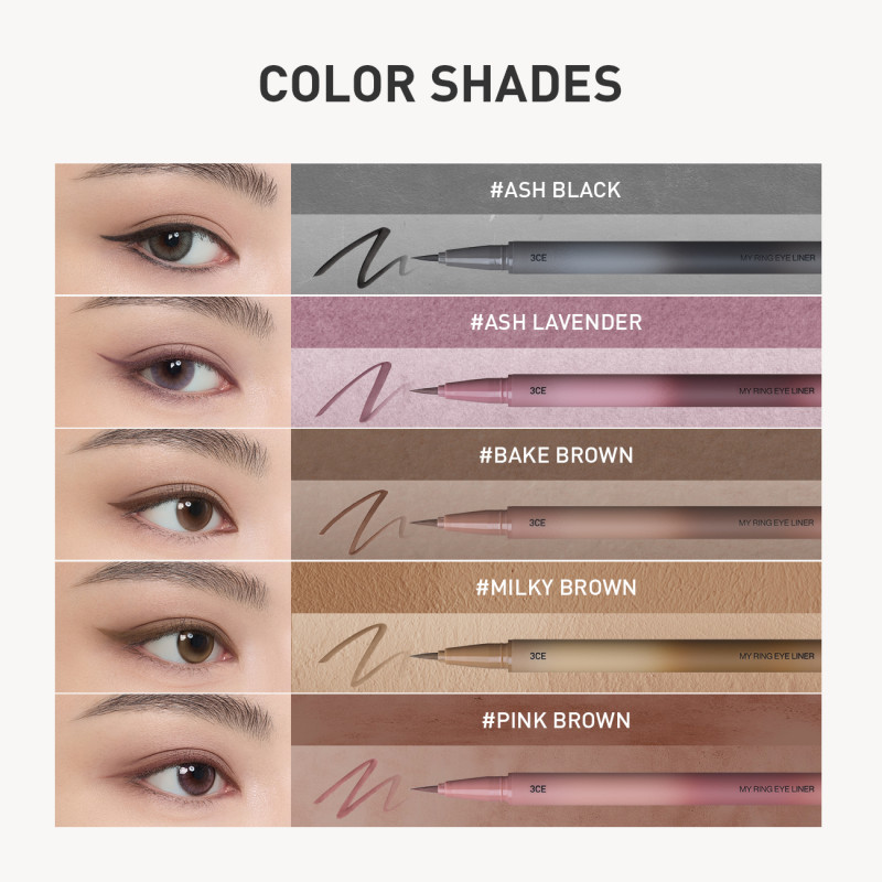 3CE My Ring Eyeliner ทรีซีอี มาย ริง อายไลเนอร์ 0.5 กรัม (อายไลเนอร์, eyeliner, เจลไลเนอร์) - รูปที่ 2