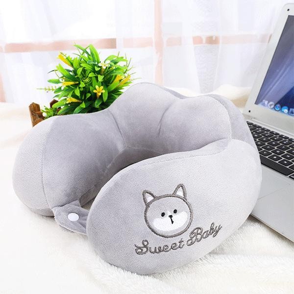 หมอนรองคอ U Shape หมอนคอ หมอนรองคอเที่ยว หมอนคอสำหรับนอนกลางวัน หมอนรองคอเดินทาง รถยนต์ รถไฟ เครื่อง