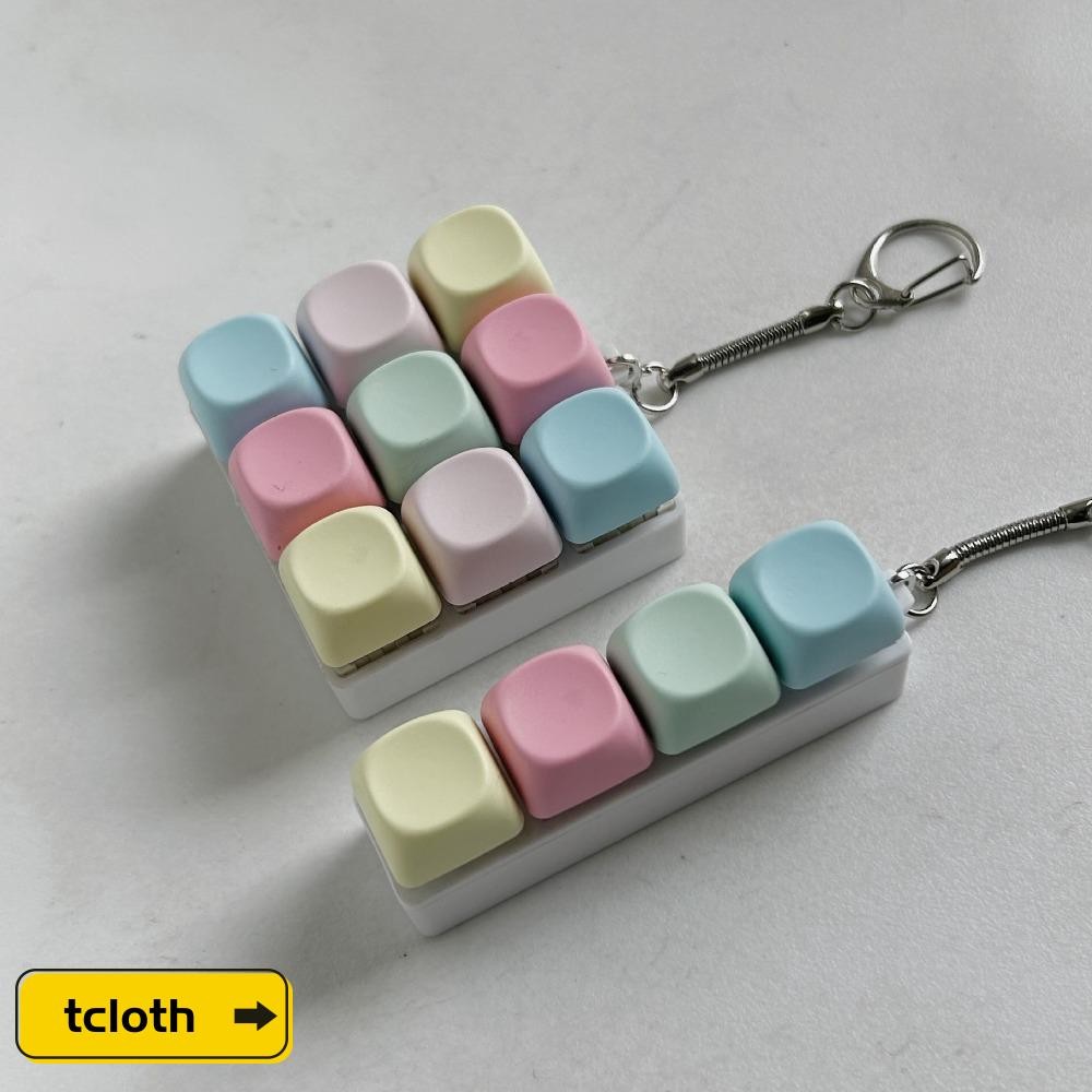 NONOR แป้นพิมพ์นิ้ว Fidget Keychain ของเล่นคลายเครียด Gadget Clicker ของเล่นสำหรับผู้ใหญ่