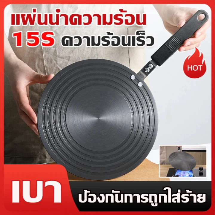 แผ่นนำความร้อนกันความร้อนพร้อมจับ ป้องกันการบีบอัด วัสดุอลูมิเนียม ทนทาน ใช้ได้กับเตาแก๊สและเตาไฟฟ้า