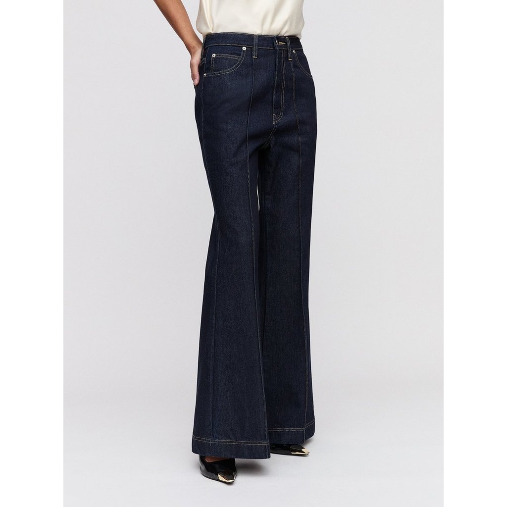 [Pomelo] กางเกงยีนส์ขาม้าเอวสูง / High Waist Flared Jeans — صورة 2
