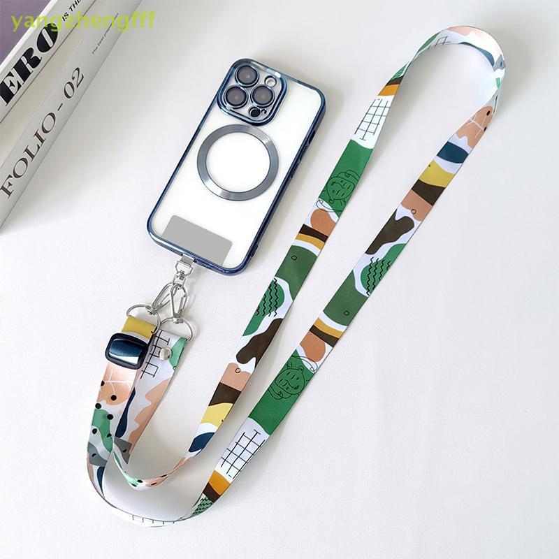 [หยางเจิ้งfff] สากลโทรศัพท์มือถือเชือกเส้นเล็กยาว กระเป๋าสะพายข้าง สายคล้องไหล่ภาพวาดกราฟฟิตีปรับเชื