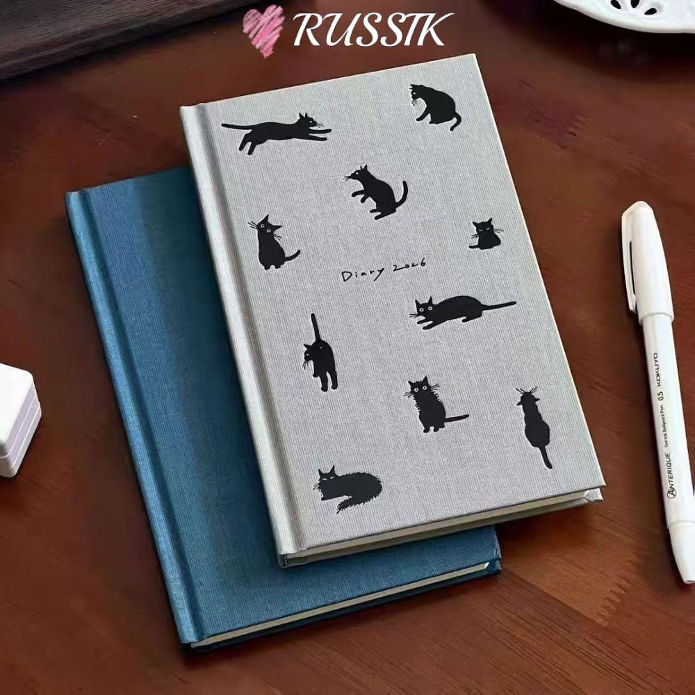 หนังสือกําหนดการ 2026, เปลือกแข็งที่จะทํารายการ ข5 โน๊ตบุ๊ค, การ์ตูนลูกแมวภาพประกอบ 2026 หนังสือวาระ สํานักงานโรงเรีย