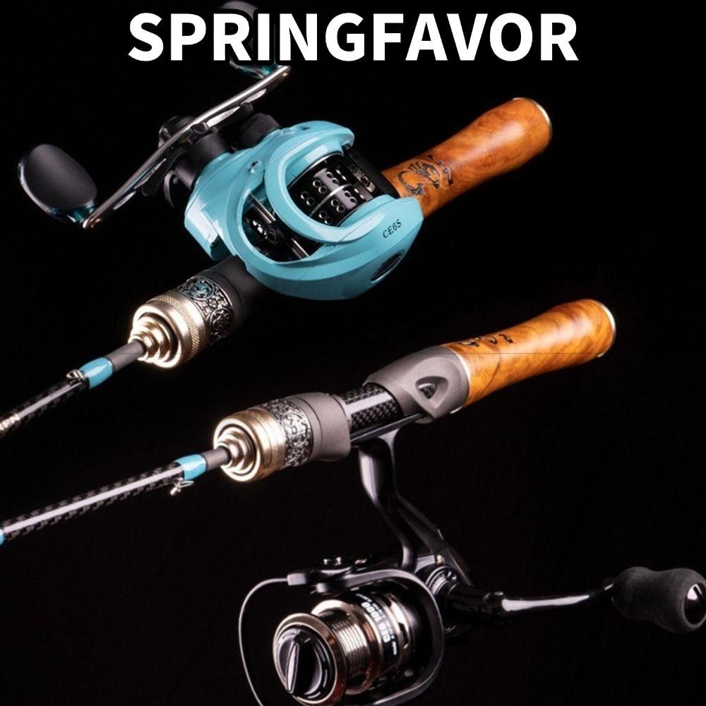 SPRINGFAVOR คันเบ็ดคาร์บอนไฟเบอร์, สาย WT 3-6LB ด้ามไม้เบ็ดตกปลาน้ําหนักเบาพิเศษ, ตกปลามืออาชีพ Fast