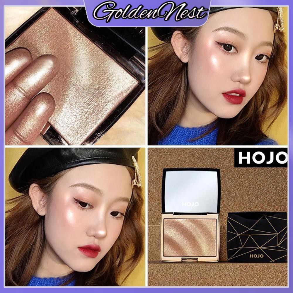 COD❤ HOJO Highlighter ประกายแวววาวสามมิติ แป้งฝุ่นปรับผิวกระจ่างใสสำหรับผู้เริ่มต้น ความงาม ปรับผิวก