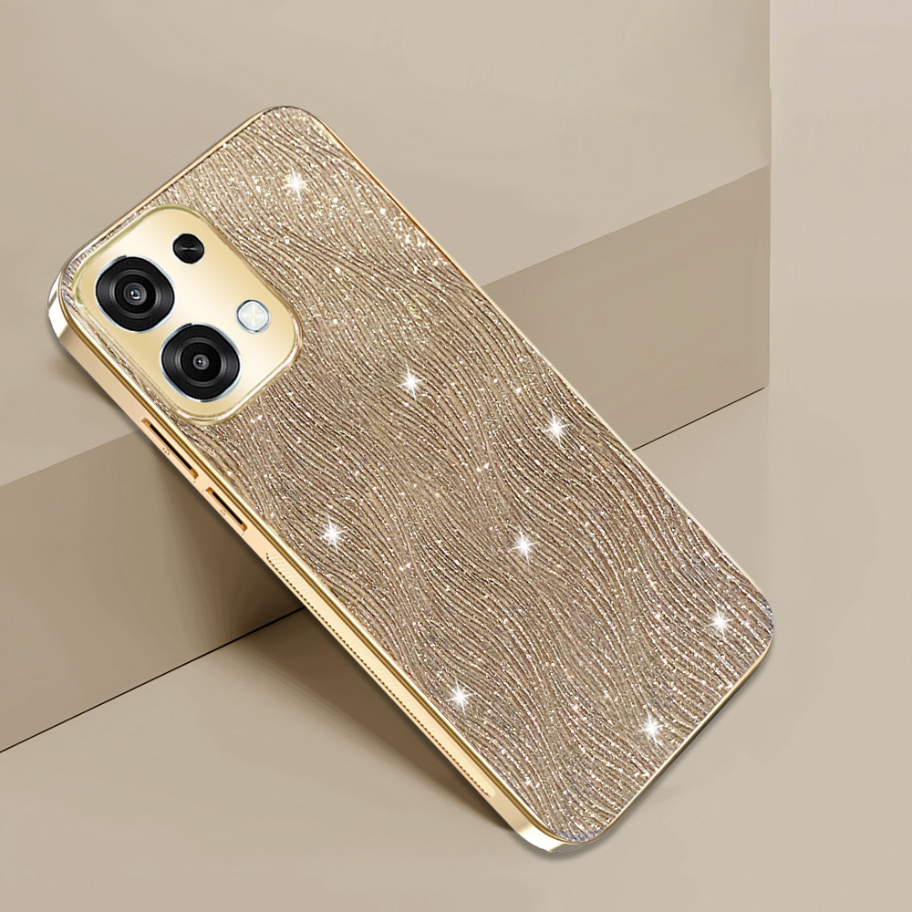 ปลอกกันกระแทกสําหรับOppo A6 Pro OppoA6Pro A6Pro 5Gระลอกน้ําหรูหราElectroplated Goldสาวเคสโทรศัพท์ป้องกันกลับปกแข็ง - รูปที่ 5