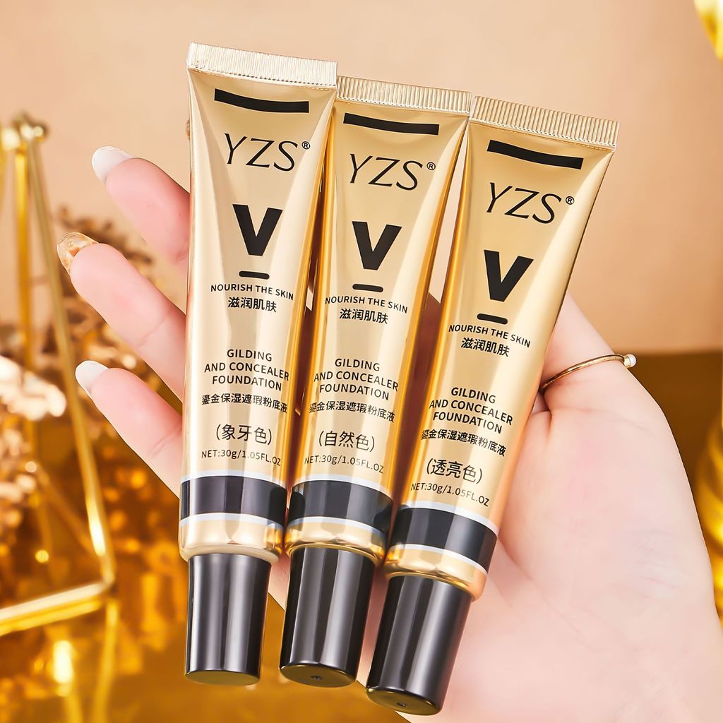 YZS Gilt Moisturizing คอนซีลเลอร์ Liquid Foundation Light คอนซีลเลอร์ Liquid Foundation Repairing Mo