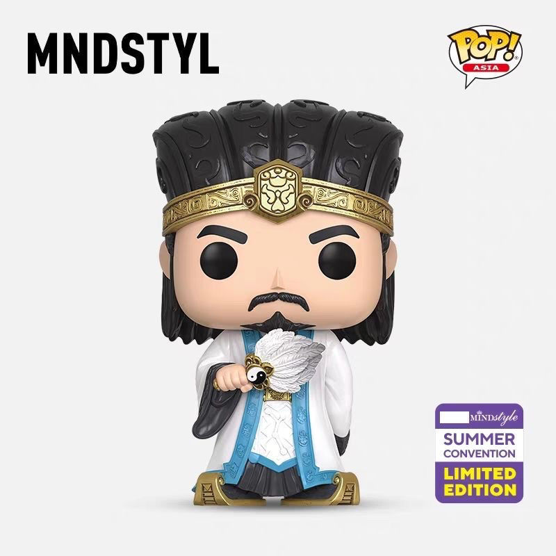 P POP Asia Romance of the Three Kingdoms Theme Series Guan Yu Guan Erye Guan Gong Lu Bu Zhuge Liang ตุ๊กตาทํางานอินเทรนด์รูปเครื่องประดับ - รูปที่ 3