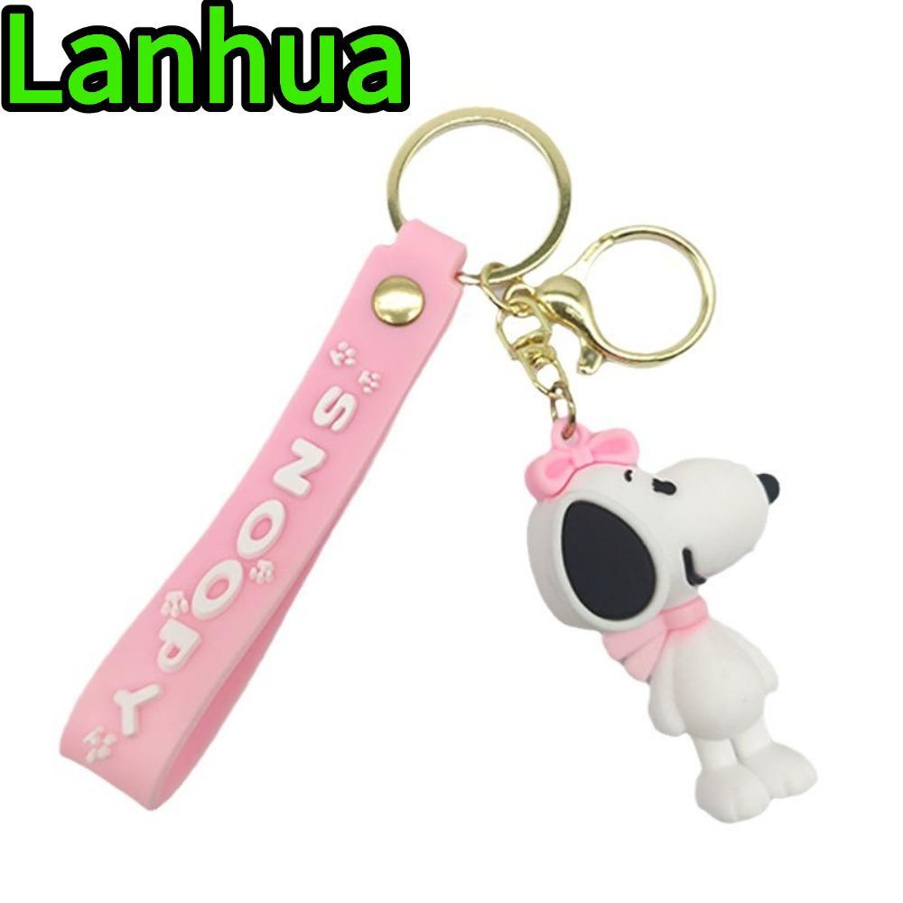 LANHUA พวงกุญแจตุ๊กตาน่ารัก, Charlie Doll Snoopy จี้ห้อยกระเป๋าพวงกุญแจ, PVC ขนาดเล็กประณีตการ์ตูนสร