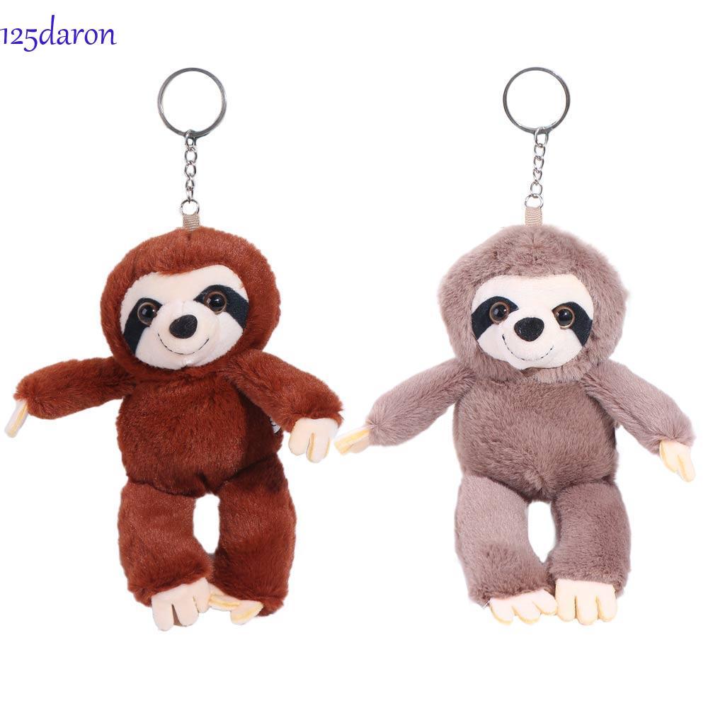 DARON1 ตุ๊กตา Sloth พวงกุญแจ, จําลองตุ๊กตาสัตว์ Sloth จี้ขนาดเล็ก, ของเล่นเด็ก Big Eyes พวงกุญแจตุ๊ก