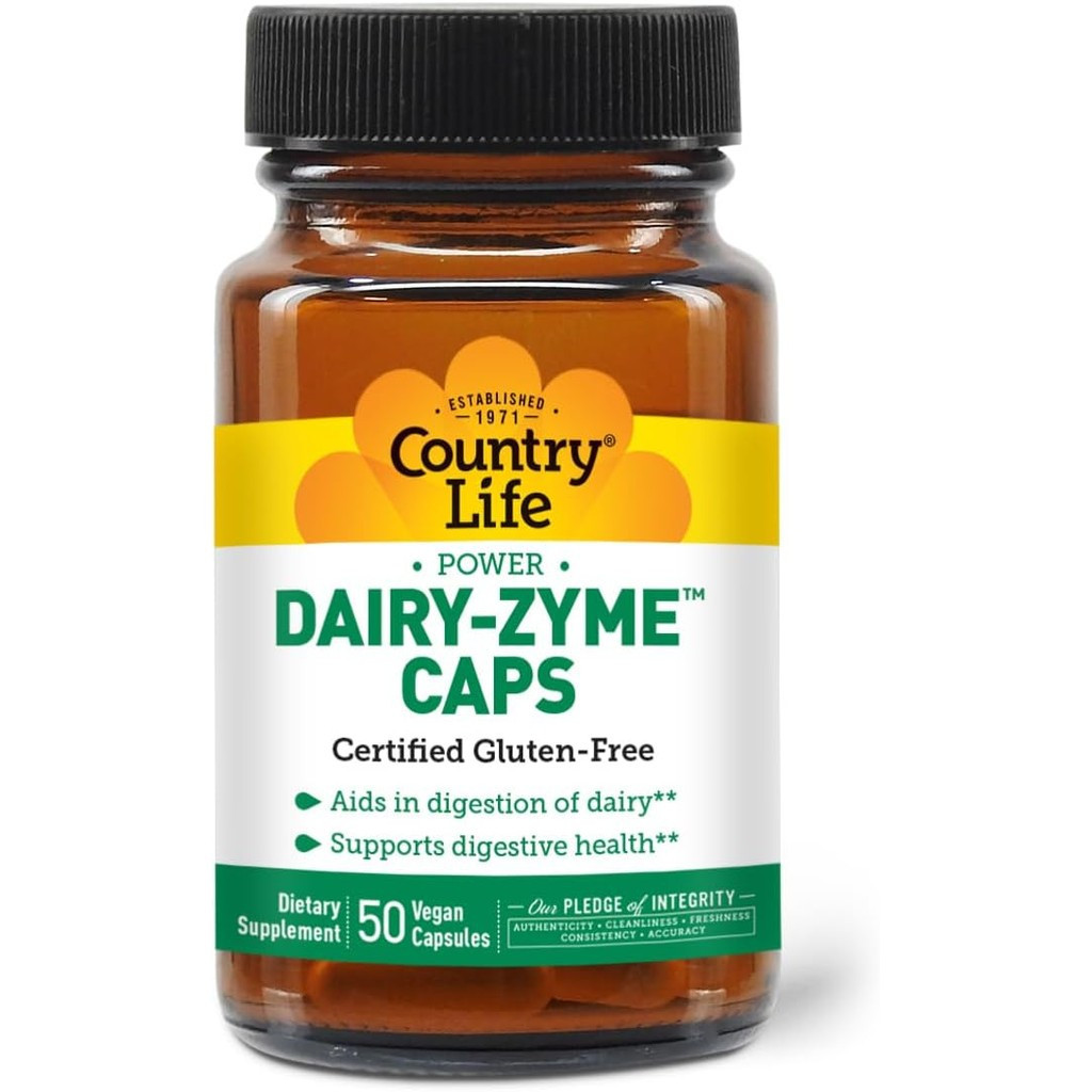 Country Life Dairy-Zyme - เอนไซม์ย่อยอาหารสําหรับช่องปากบรรเทา - อาหารเสริมเอนไซม์ Lactase สําหรับ I