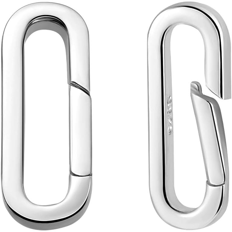 PH PandaHall 925 เงินสเตอร์ลิง Bail Connector สำหรับสร้อยคอมากกว่า 20x7 มม., ใช้งานได้ในงาน DIY เครื