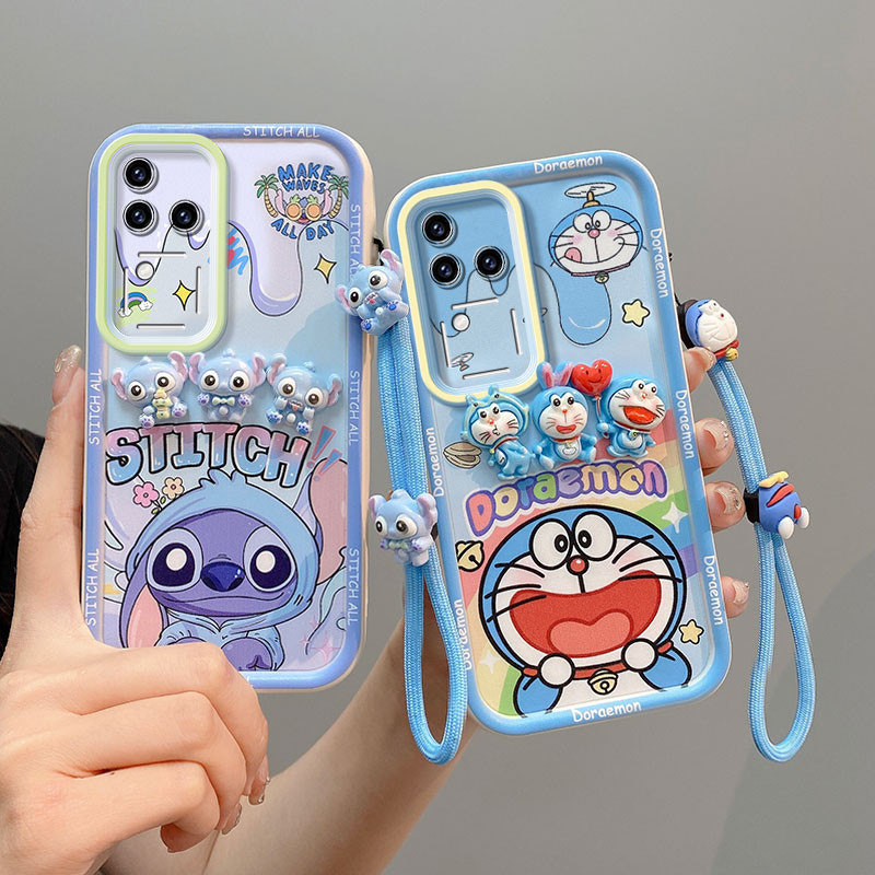 เคส Vivo V30 Pro 5G เคส Kuromi Doraemon โทรศัพท์การ์ตูน Cass เคสสามมิติน่ารักเคสโทรศัพท์แบบนุ่ม XX-TYGZ2