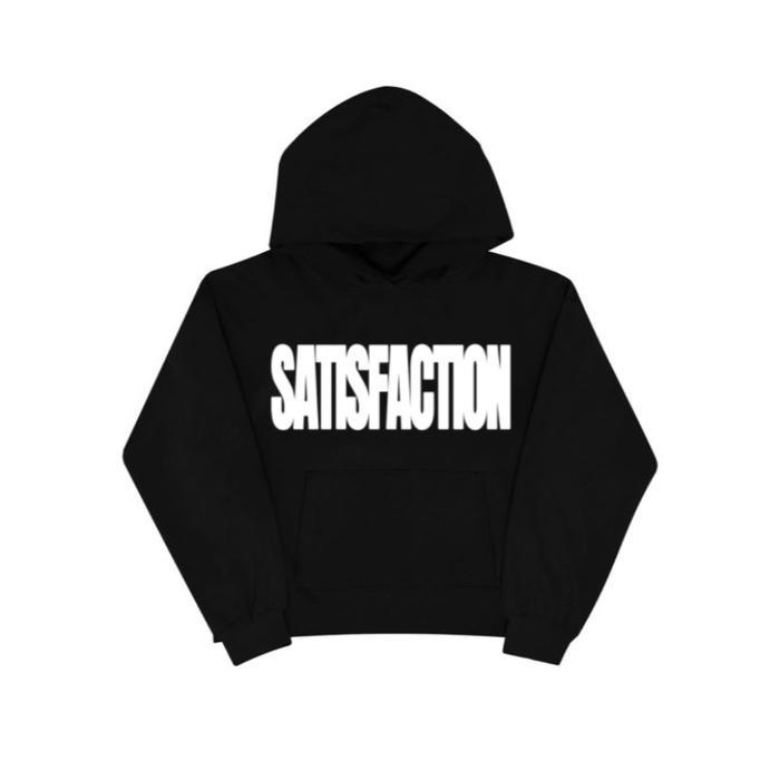 🐳 【boxy hoodie】 Satisfaction Hoodie Boxy 375GSM SNIPER Black - Black