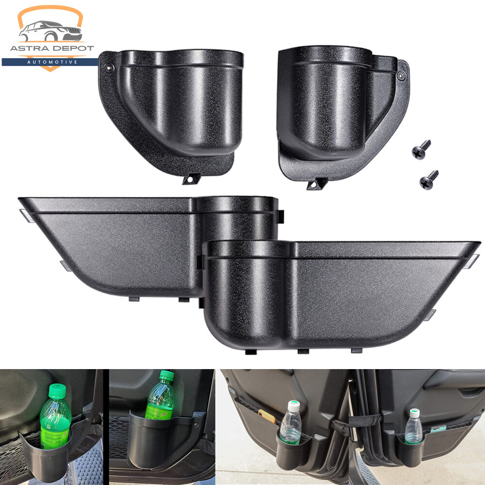 4X ด้านหน้าด้านหลังแผงประตูจัดเก็บกระเป๋าสําหรับ Jeep Wrangler JL 18-24