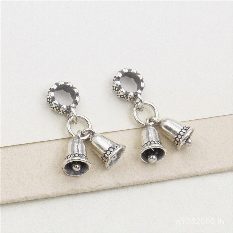 S925 Hand-Braided เชือกจี้ลูกปัด DIY Wind Chime และสร้อยข้อมือเงินสเตอร์ลิง I9ZW