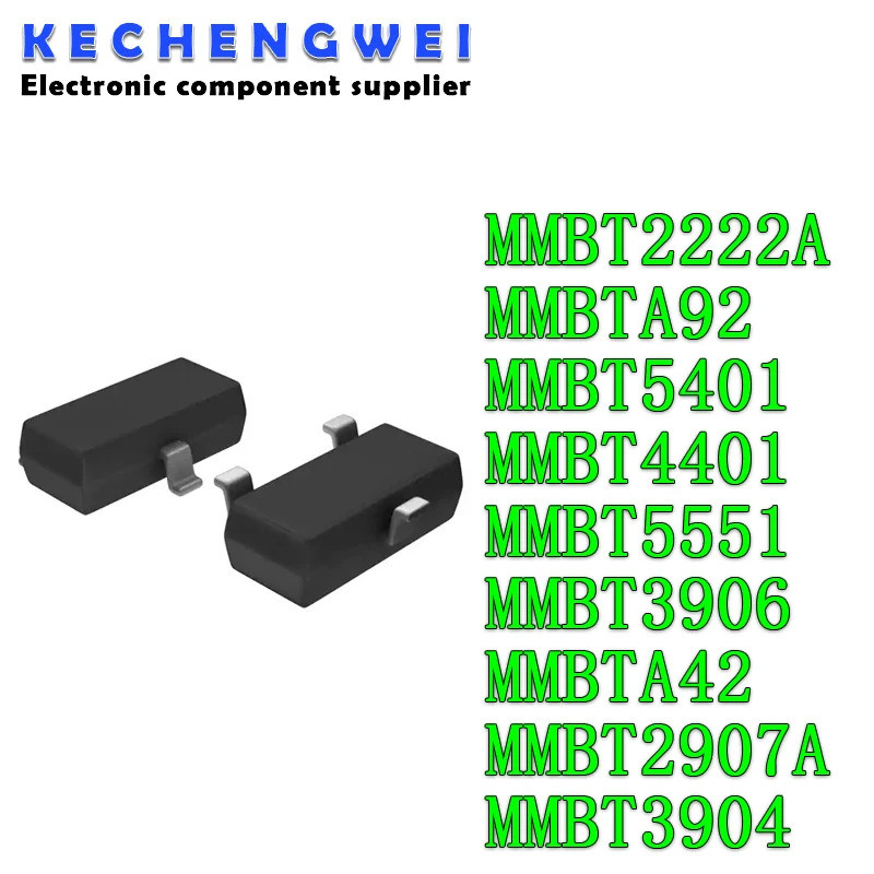 5PCS MMBT3906 MMBT3904 MMBT4401 MMBT5401 MMBT5551 MMBTA42 MMBTA92 SOT-23 ชิป ic