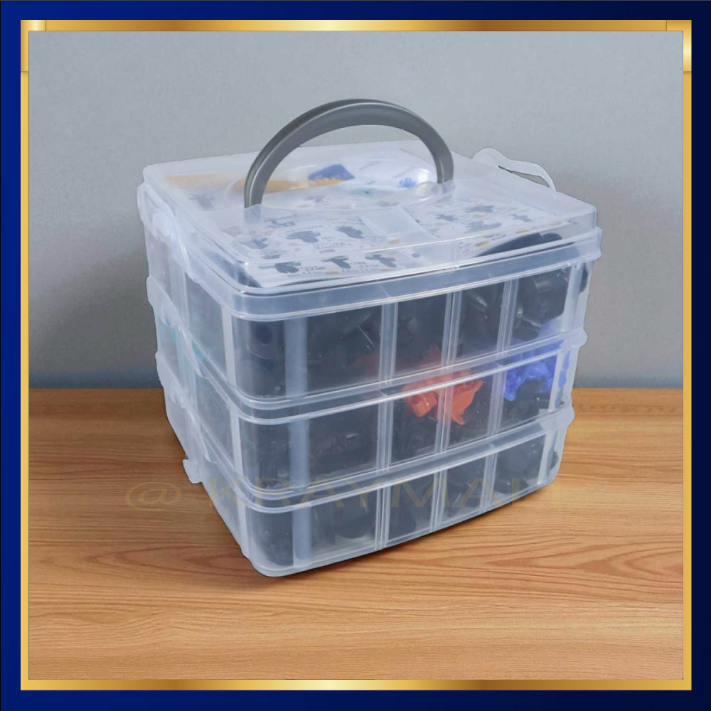 คลิปข้อต่อสลักเกลียวหมุดย้ํารถยนต์พร้อมคันโยก 635 ชิ้น - HS021