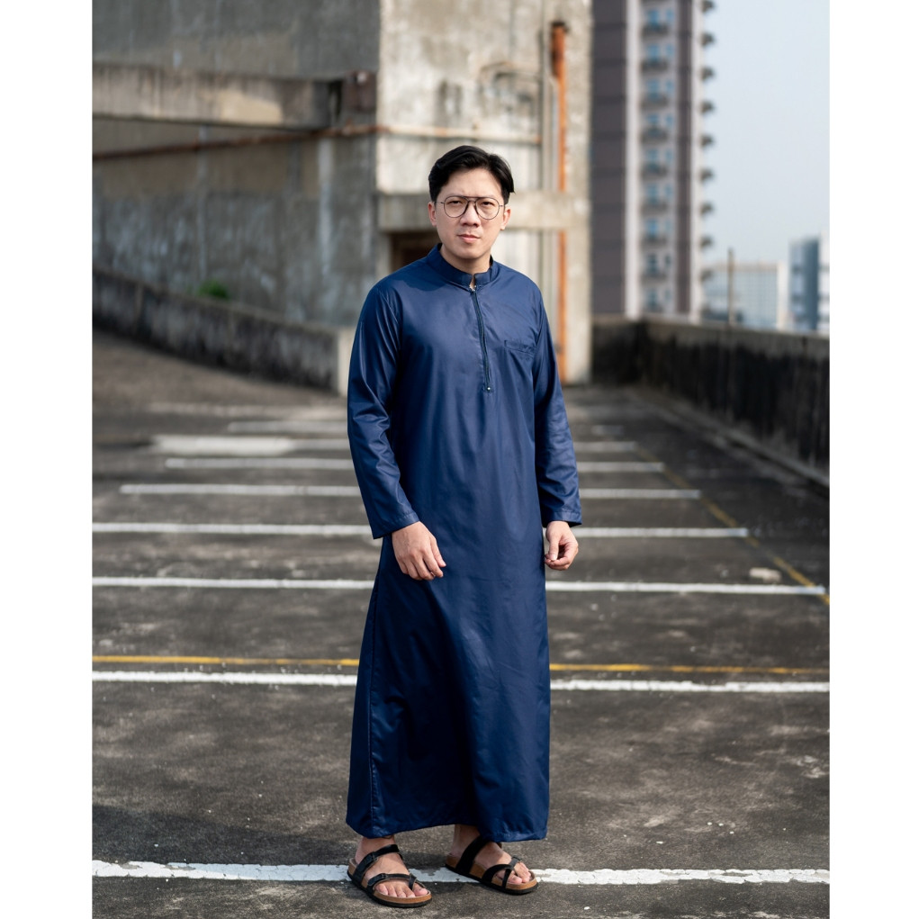 วันนี้ Jane Frey เสื้อผ้า 8218 Slimfit ซิป Robe สําหรับผู้ใหญ่ผู้ชายแขนยาว M-XXL K5T1