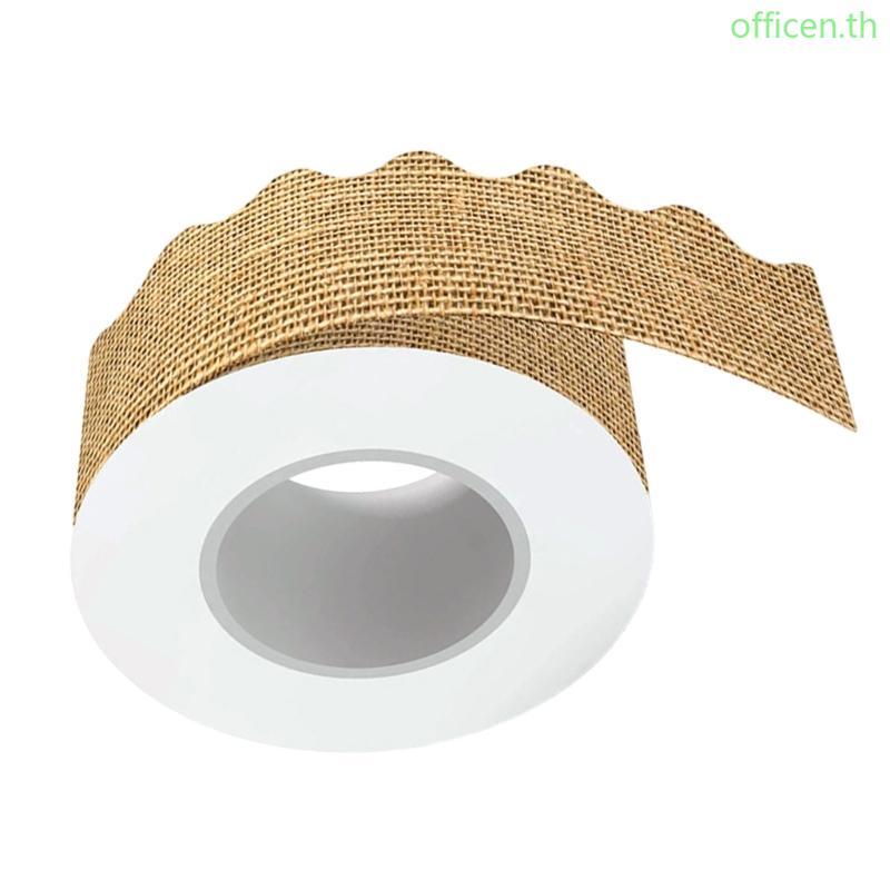 Cen Burlap Bulletin Board Trim สําหรับห้องเรียนตกแต่ง Scalloped Bulletin Board Border Back-to-School