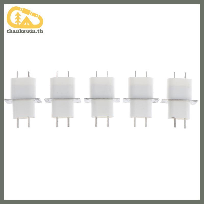 Thankswin 5 ชิ้นเตาอบไมโครเวฟอิเล็กทรอนิกส์ Magnetron 4 Filament Pin Sockets Converter บ้าน th
